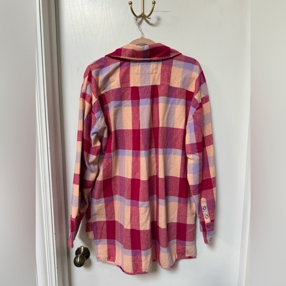 FREE PEOPLE We The Free Izzie Cargo Shirt - Red Large - Picture 4 of 8